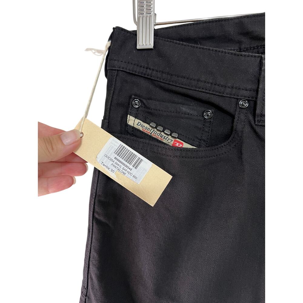 NEW Y2K Diesel Safado Mens 30x32 Slim Straight Black Denim Jeans Grunge Romania